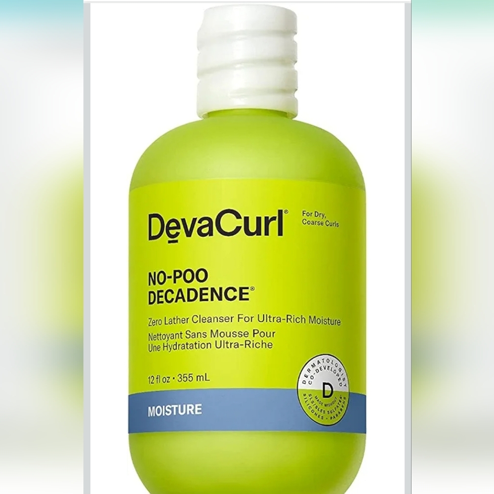 2 DevaCurl No Poo Decadence Z0 Lather Cleanser Tota 24oz, For Dry, Coarse Curls
